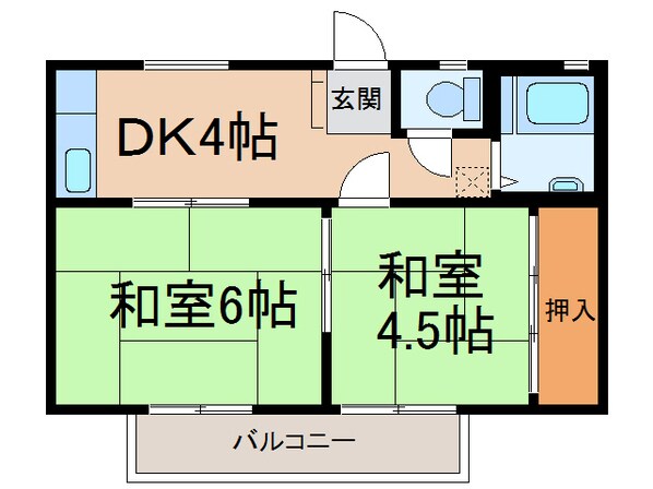 サンティール野山（6戸）の物件間取画像